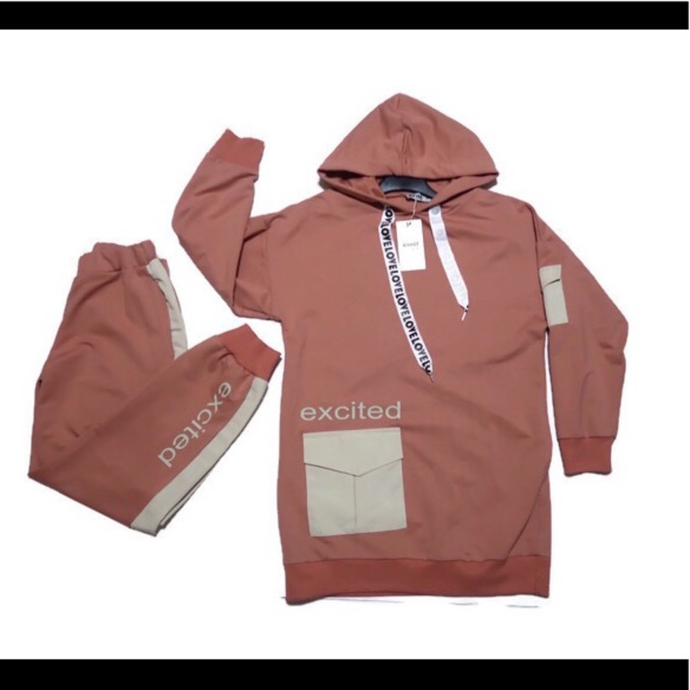Women Sportswear SweatsuitTracksuitWith Hoodie Set